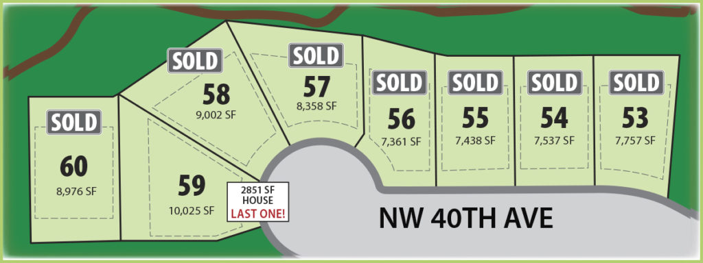 Glavin Homes Hidden Terrace Plat Map Camas WA