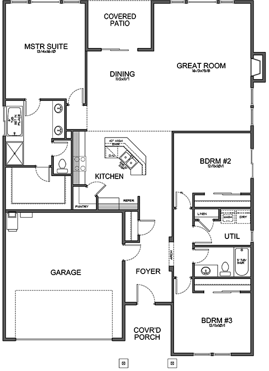 Winston Estates Plan 1864 floor plan