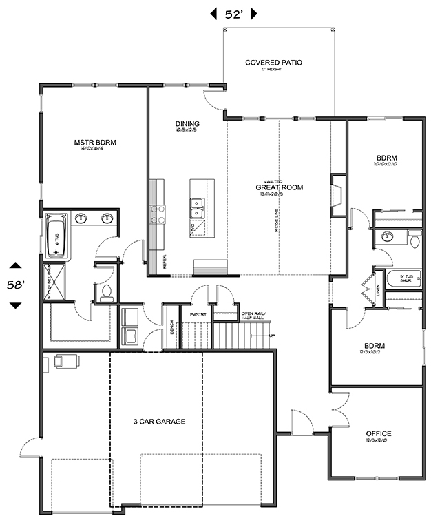 Winston Estates plan 2400 floor plan main