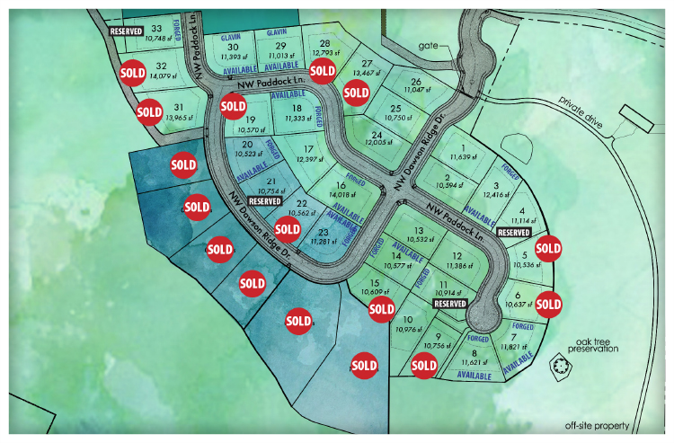 Dawson's Ridge Camas Washington plat map Update 3/29/2019