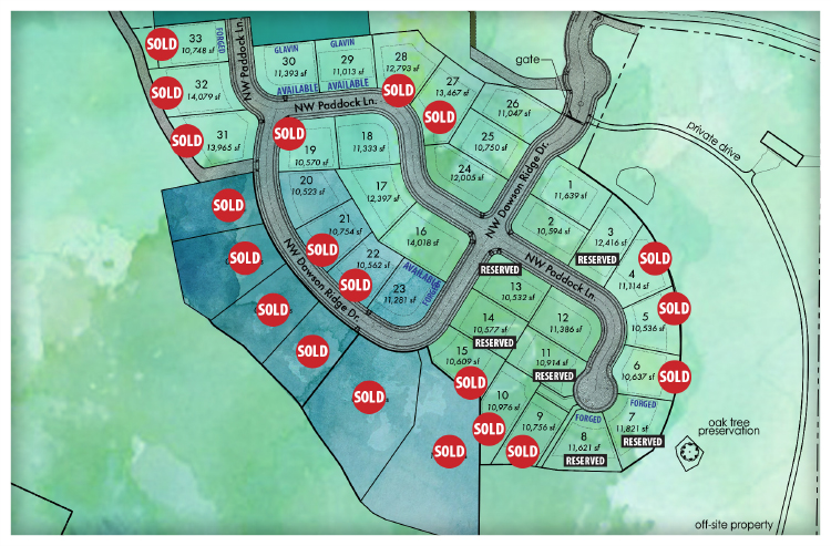 Dawson's Ridge Camas Washington plat map Update 6/1/2019