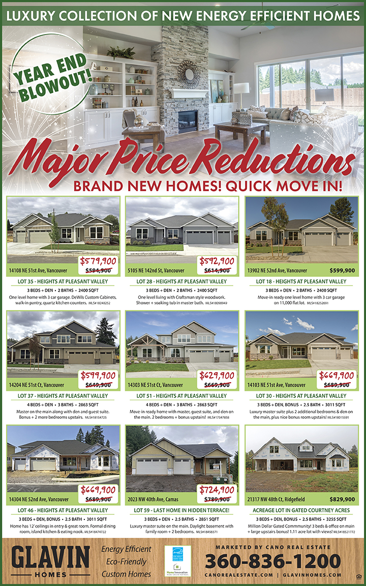 Luxury Collection of New Energy Efficient Homes. YEAR END BLOWOUT! Major Price Reductions on Brand New, Quick Move-in Homes!