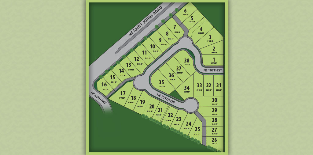Luca Glen Plat Map by Glavin Homes St Johns Rd, Vancouver WA