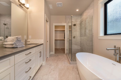 Heights at Pleasant Valley Lot 2 Master Bathroom with soaking tub and separate tile shower