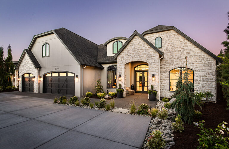 Home exterior of Zephyr Point Lot 6 - Hazel Merrin. 2022 Clark County Parade of Homes