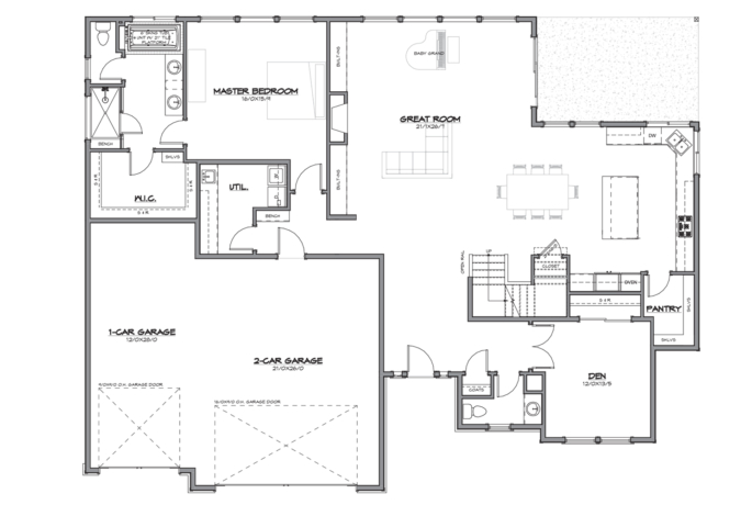 Columbia Palisades main level floor plan