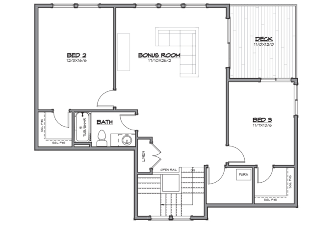 Columbia Palisades upper level floor plan