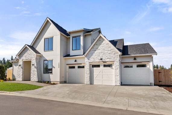 Exterior of custom 2-story home in Martin Meadow, on Lot 18 built by Glavin Homes