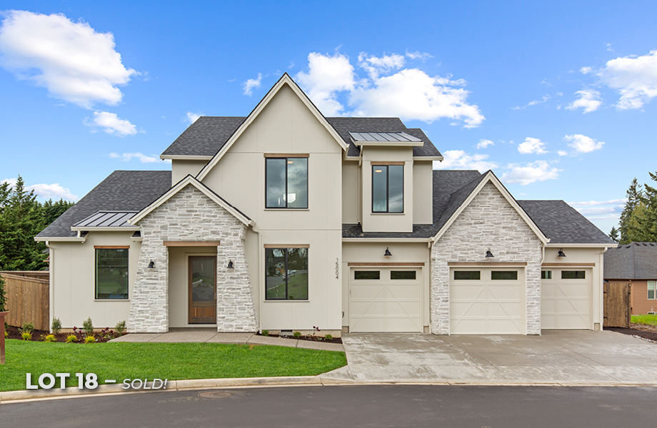 Exterior of custom 2-story home in Martin Meadow, on Lot 18 built by Glavin Homes